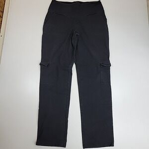 Women with Control Cargo Pants Reg Straight Leg Knit Pants Size M Black‎ Stretch